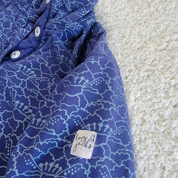 Lazy Jacks Pullover Women's Size 14 Sea Shell Print 100% Cotton High Neck - Picture 7 of 11